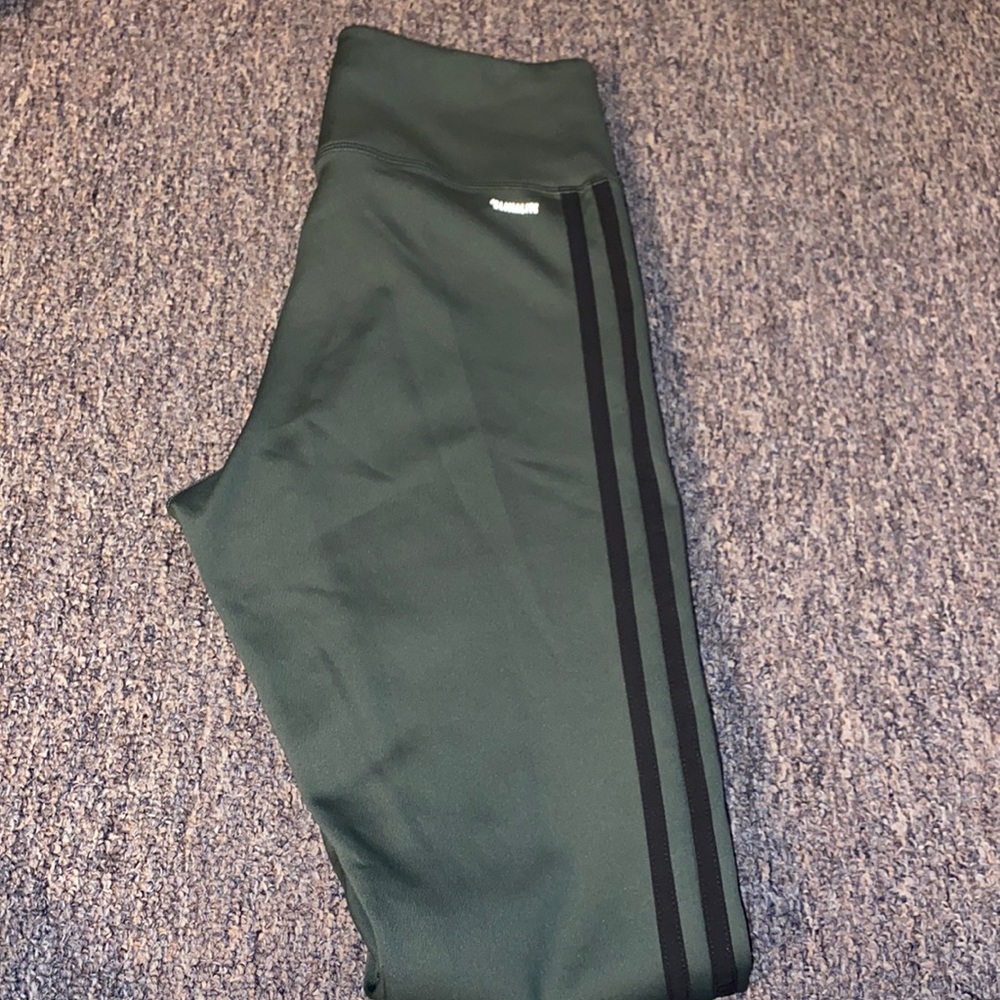 Dark green Adidas high waisted workout leggings